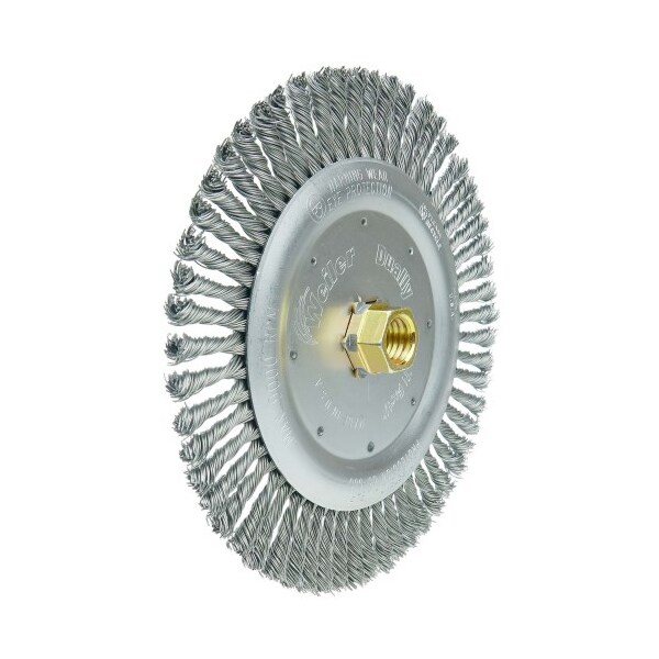 Weiler Dually 7" Brush, .020" Steel Wire Fill, 5/8"-11 UNC Double-Hex 79800 - main